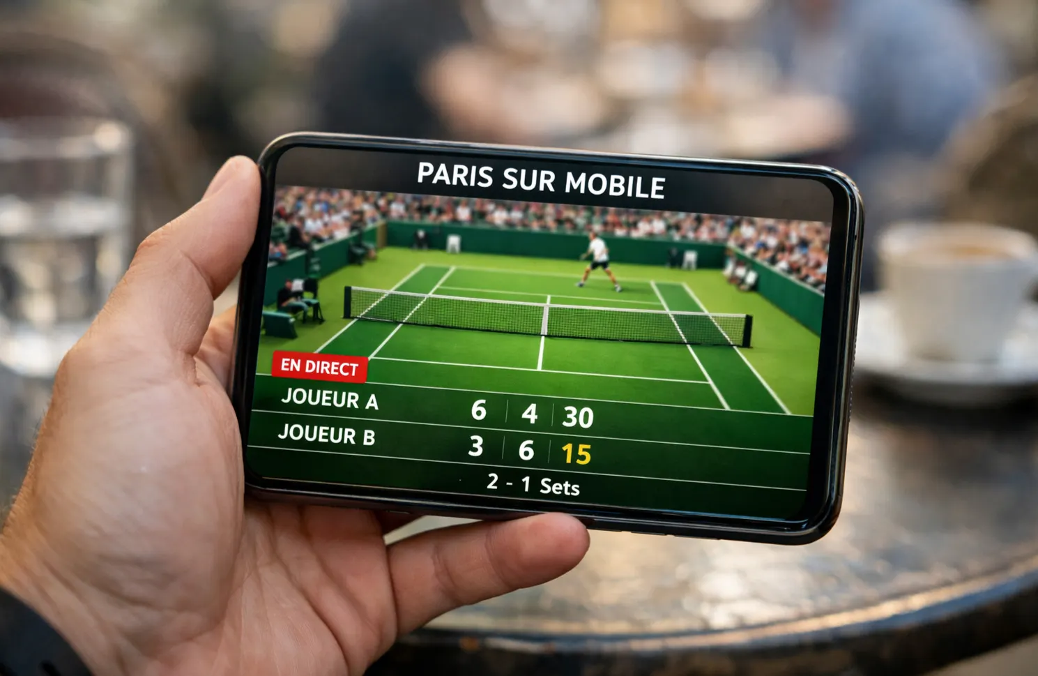 Paris tennis mobile smartphone application live betting