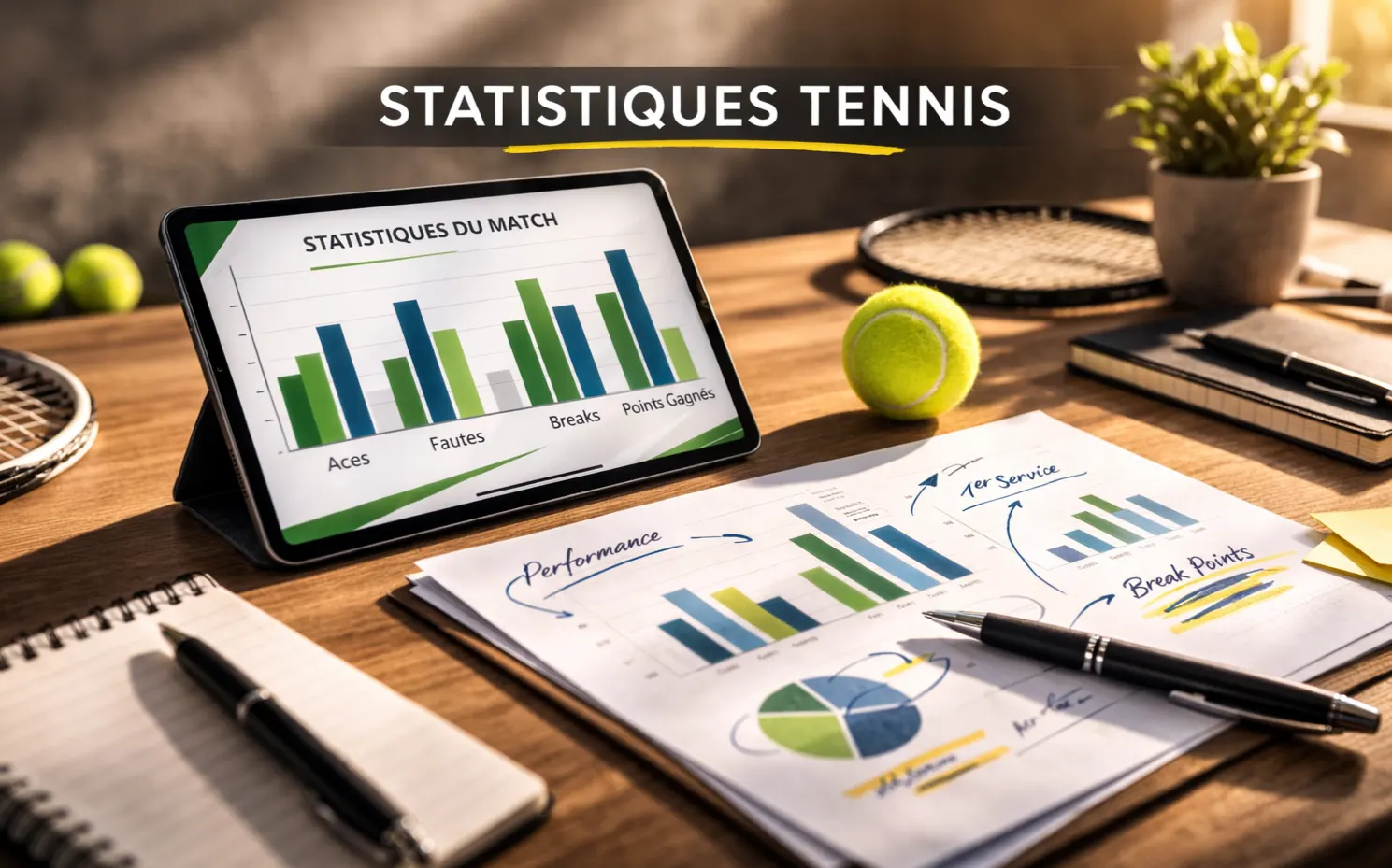 Statistiques tennis paris sportifs données service retour breaks